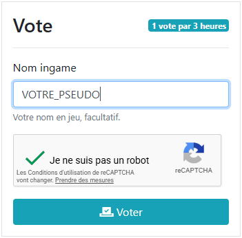 Exemple du champ pseudo